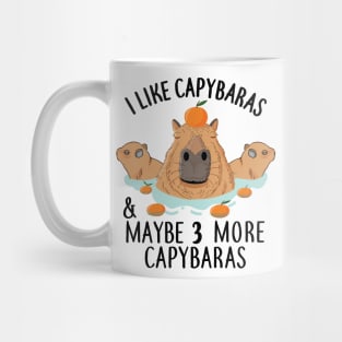 I like Capybaras and maybe 3 people Funny Baby Capybara Mug